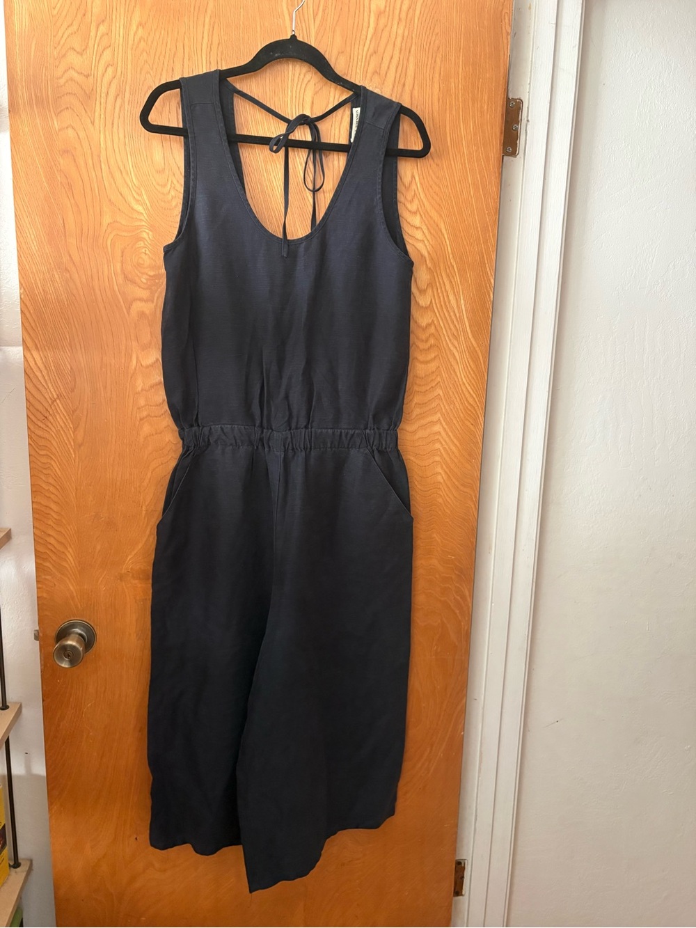 Ulla Johnson Navy Sleeveless Jumpsuit with Ties